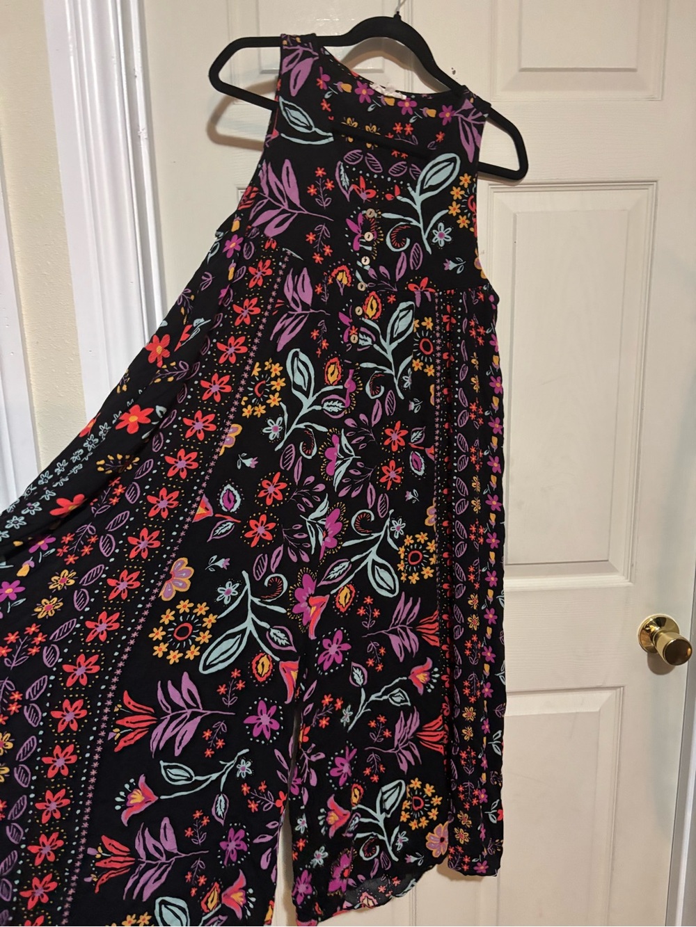 Black Floral romper by Easel